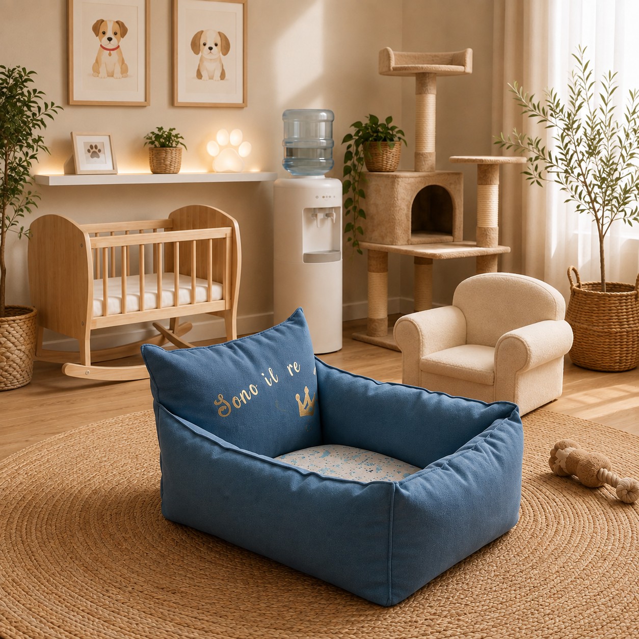 Cuccia Divanetto Artigianale in Cotone per Cani